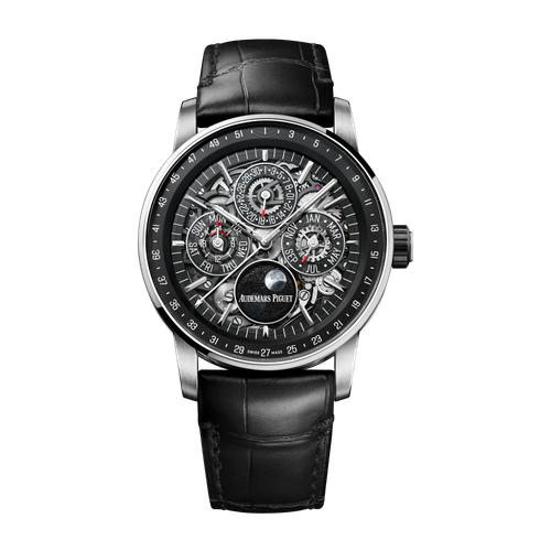Audemars Piguet Code 11.59 Perpetual Calendar Openworked Skeleton Ceramic Alligator Leather 41mm