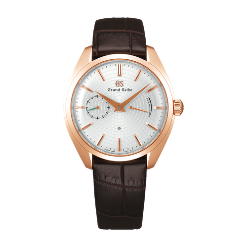 Grand Seiko Elegance Thin Dress Series White Rose Gold Alligator Leather 39mm