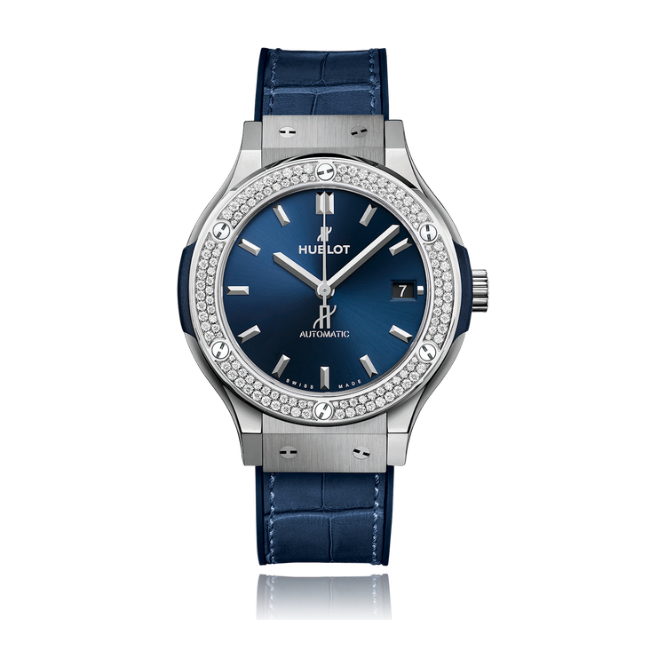 Hublot Classic Fusion Blue Titanium Leather 38mm