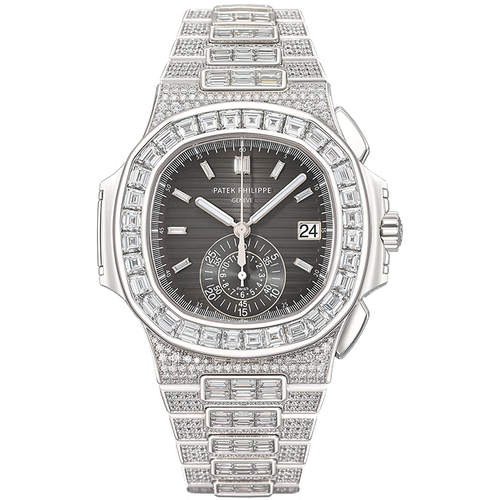 Patek Philippe Nautilus Black Diamond White Gold 40.5mm