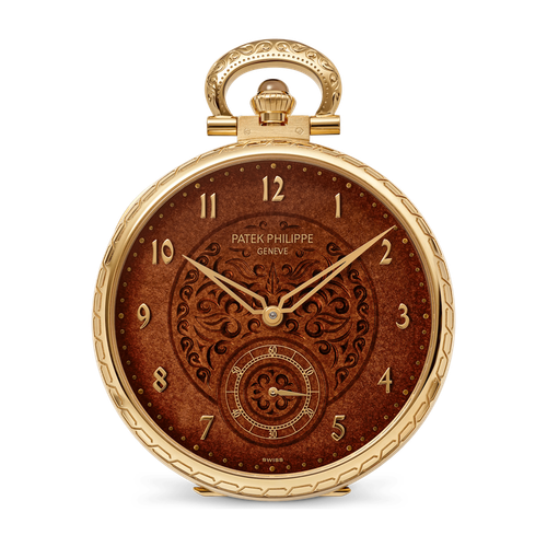 Patek Philippe "Targe" Rare Handcrafts Brown Yellow Gold 45mm