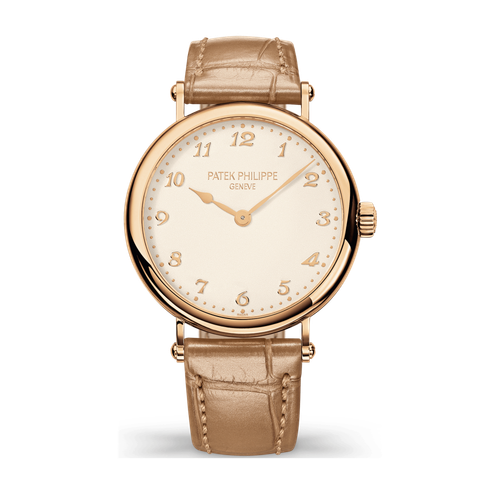 Patek Philippe Calatrava Silver Rose Gold Alligator Leather 34.6mm