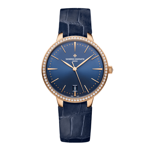 Vacheron Constantin Patrimony Self-winding Blue Rose Gold Alligator Leather 36.5mm