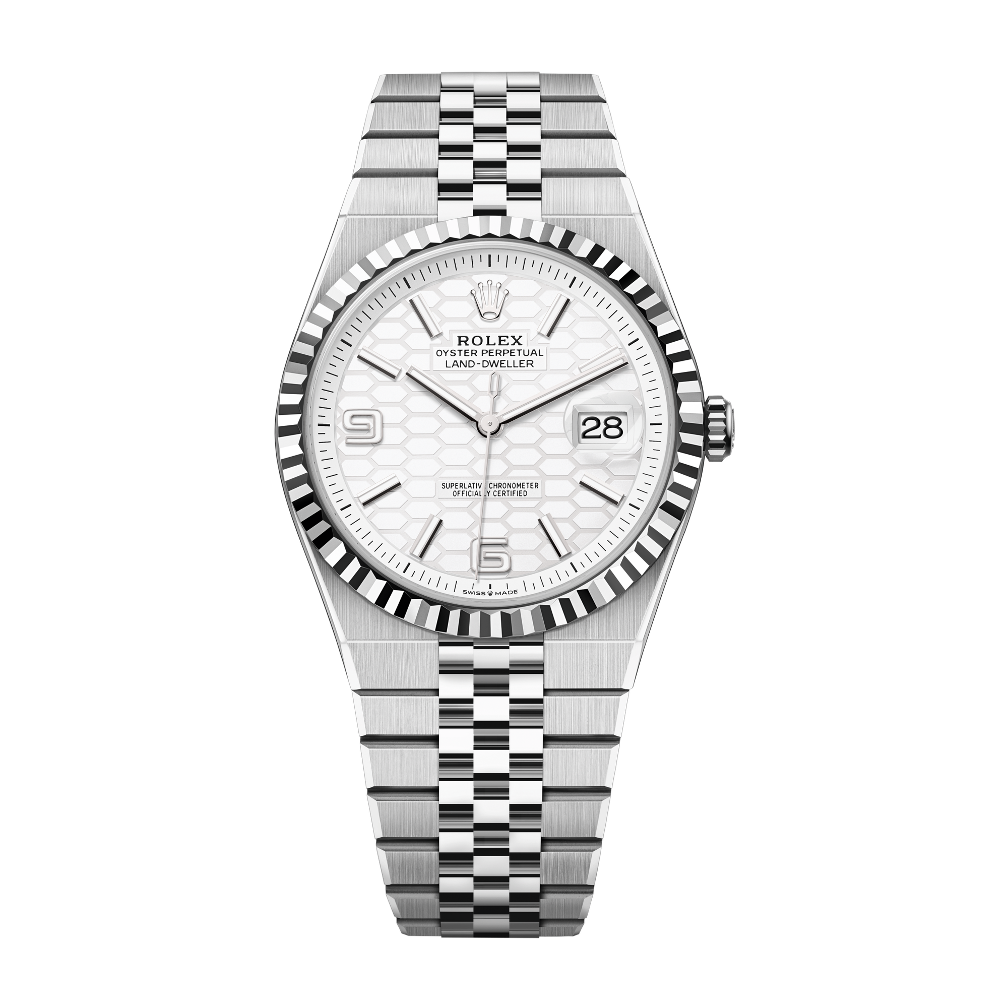 Rolex Land-Dweller 40 White Steel & White Gold 40mm