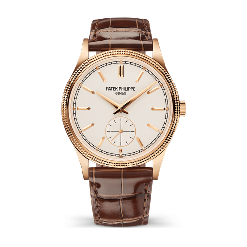 Patek Philippe Calatrava Silver Rose Gold Alligator Leather 39mm