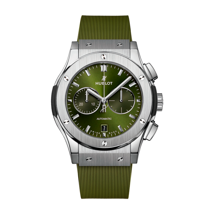 Hublot Classic Fusion Green Titanium Rubber 42mm