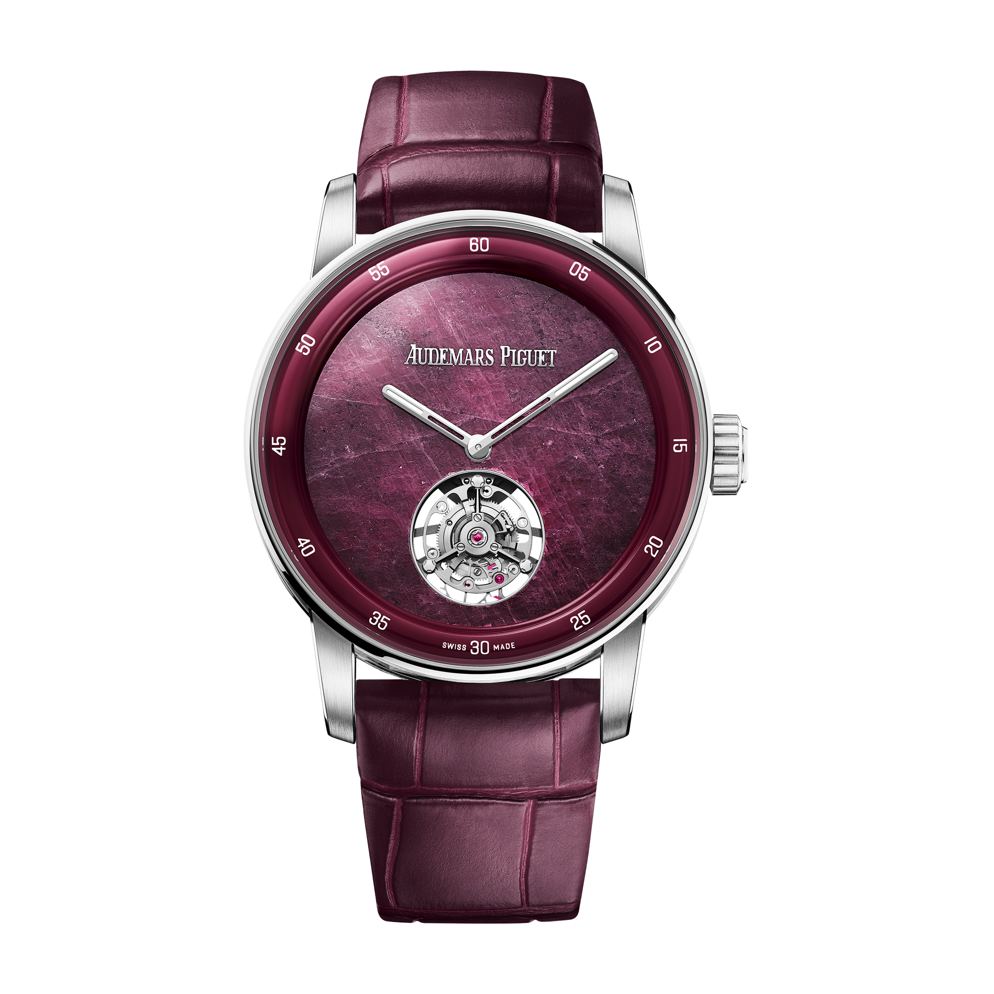 Audemars Piguet Code 11.59 Selfwinding Flying Tourbillon Red White Gold Alligator Leather 38mm