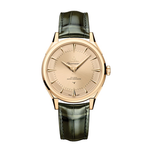 Omega Constellation Globemaster Yellow Gold Alligator Leather 39.4mm