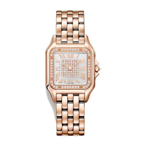Cartier Panthère de Cartier Medium Diamond Pave Rose Gold 26.7mm