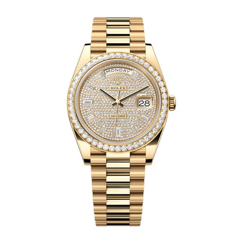 Rolex Day-Date 40 Diamond Pave Yellow Gold 40mm