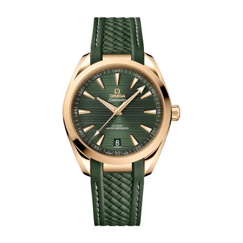 Omega Seamaster Aqua Terra 150M Green Yellow Gold Rubber 41mm