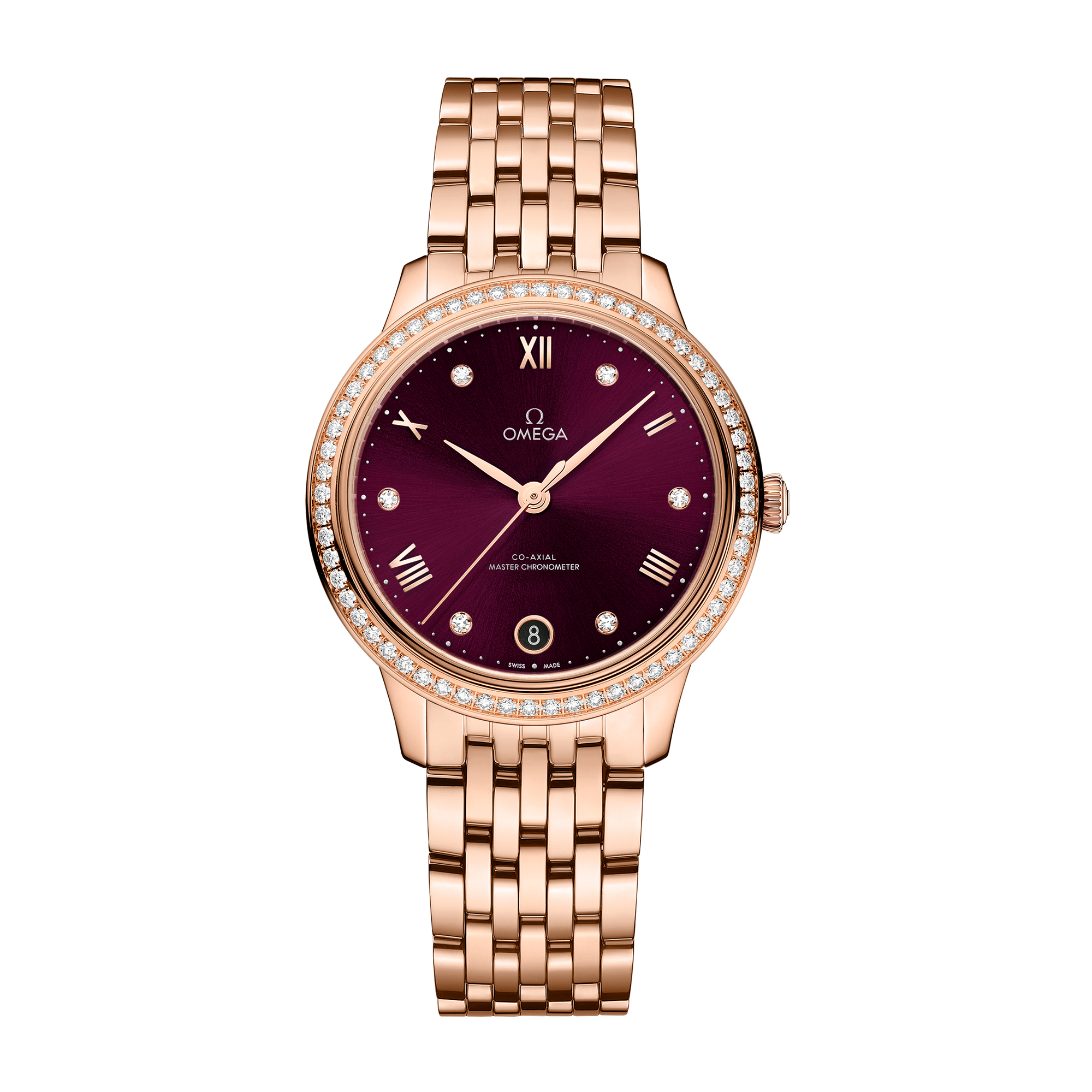 Omega De Ville Prestige Red Rose Gold 34mm