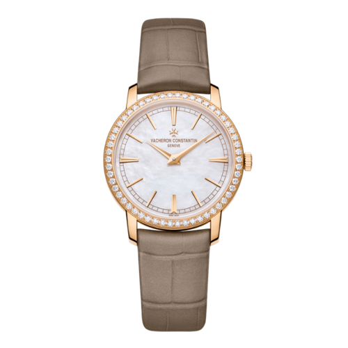 Vacheron Constantin Traditionnelle Manual-winding Mother of Pearl Rose Gold Alligator Leather 33mm