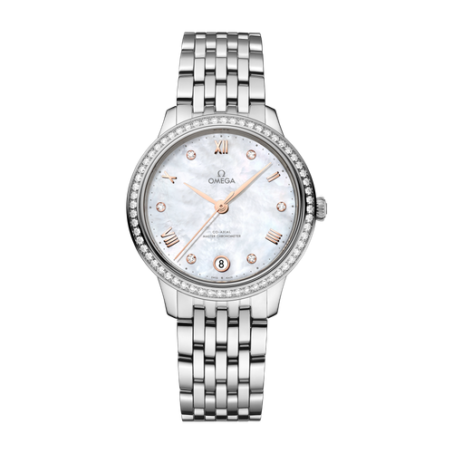 Omega De Ville Prestige White Steel 34mm