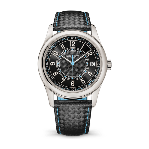 Patek Philippe Calatrava Black White Gold Leather 40mm