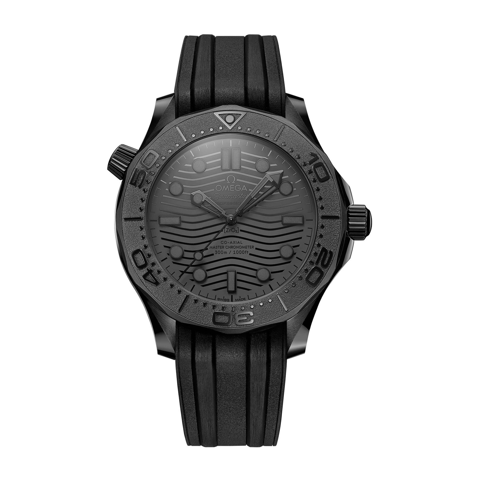 Omega "Black Black" Seamaster Diver 300M Ceramic Rubber 43.5mm
