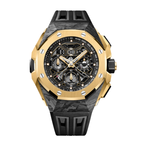 Audemars Piguet Royal Oak Concept Split-Seconds Chronograph GMT Large Date Skeleton Carbon Rubber 43mm