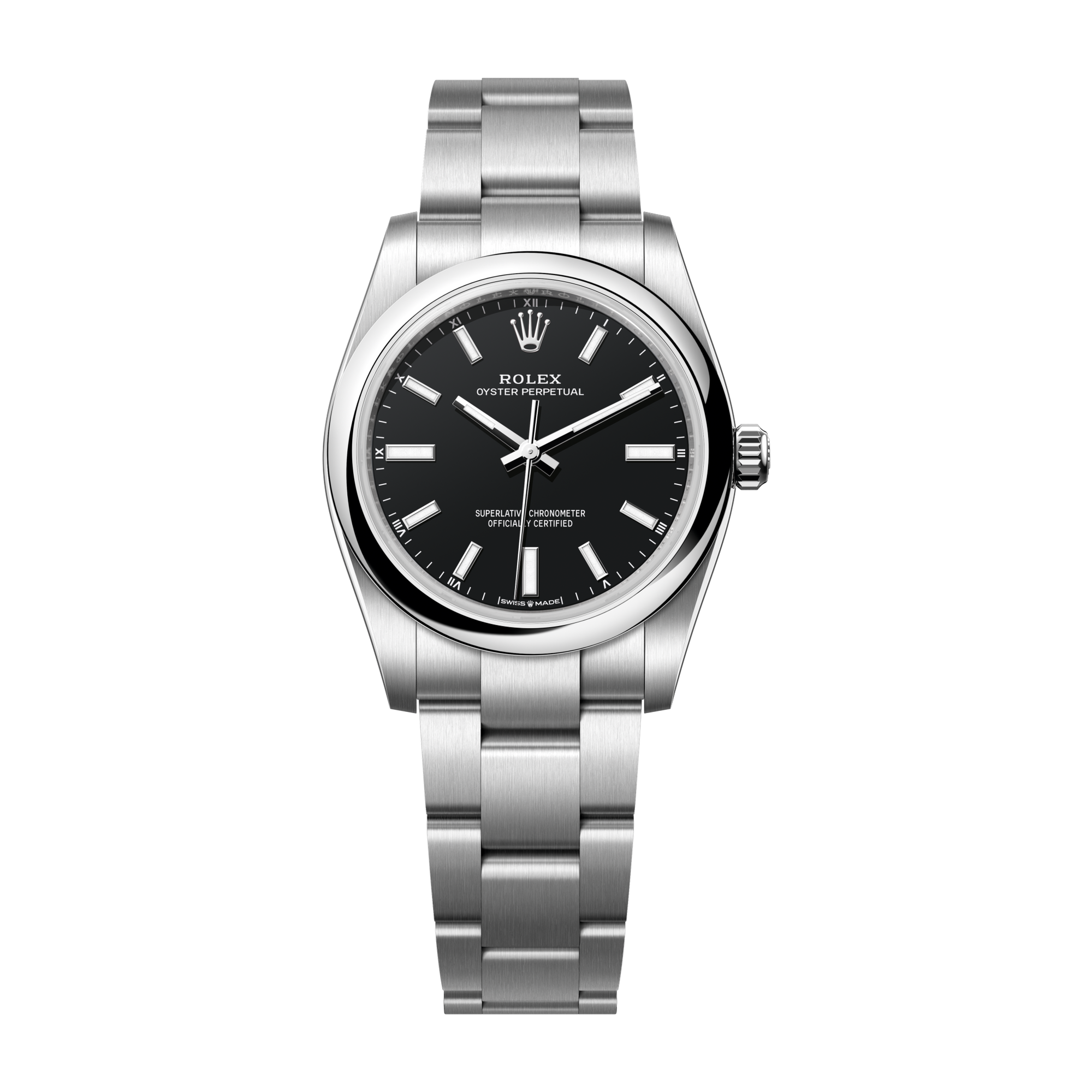 Rolex Oyster Perpetual 34 Black Steel 34mm