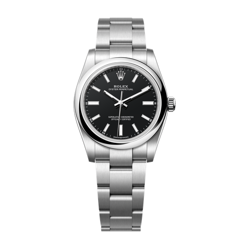 Rolex Oyster Perpetual 34 Black Steel 34mm