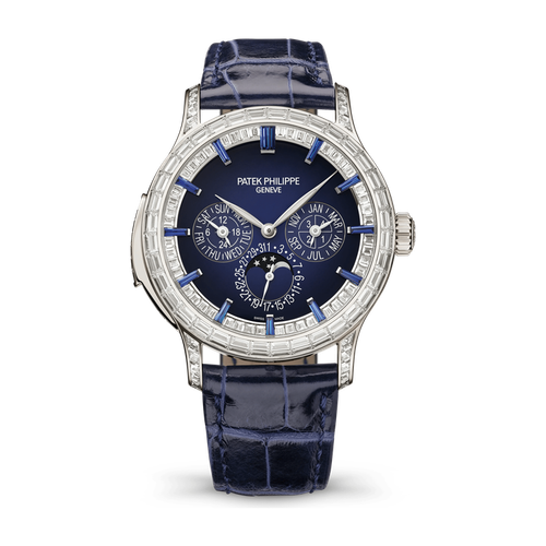 Patek Philippe Grand Complications Blue Platinum Alligator Leather 42mm