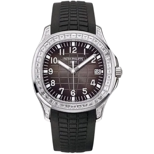 Patek Philippe Aquanaut Black White Gold Rubber 40mm