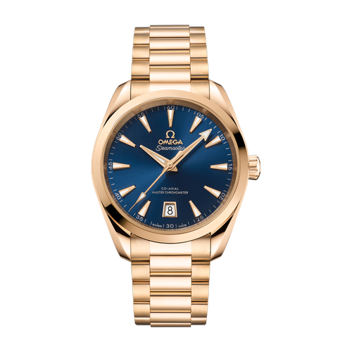 Omega Seamaster Aqua Terra 150M Blue Yellow Gold 38mm