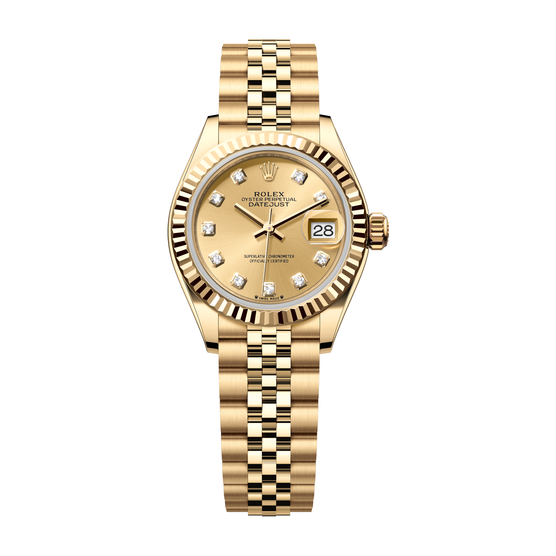 Rolex Lady-Datejust Champagne Yellow Gold 28mm