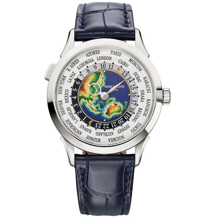 Patek Philippe Complications Blue Yellow Gold Leather 38.5mm
