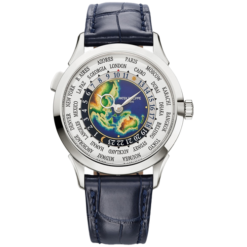 Patek Philippe Complications Blue Yellow Gold Leather 38.5mm