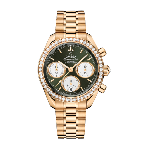 Omega Speedmaster 38 Green Yellow Gold 38mm