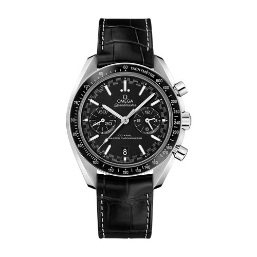 Omega Speedmaster Racing Black Steel Alligator Leather 44.3mm