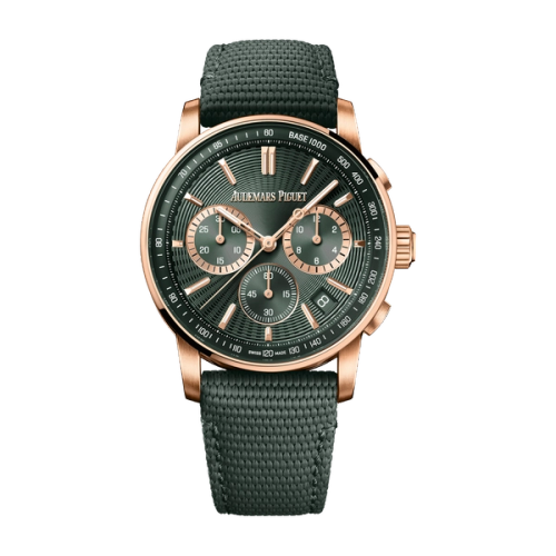 Audemars Piguet Code 11.59 Selfwinding Chronograph Green Rose Gold Rubber 41mm
