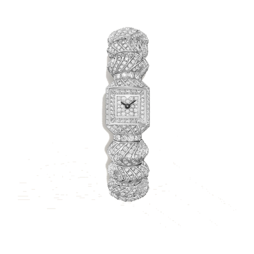 Cartier Myst Diamond Pave White Gold 15.4mm