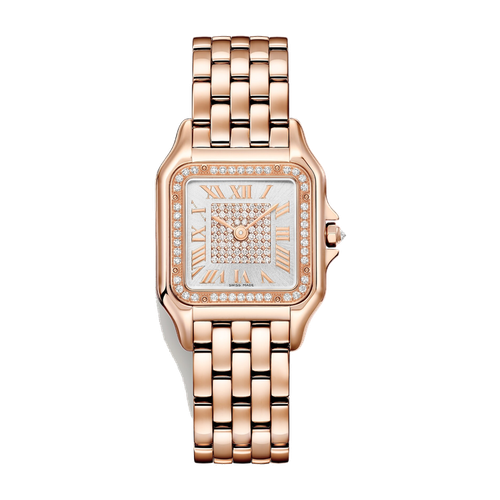 Cartier Panthère de Cartier Medium Diamond Pave Rose Gold 26.7mm