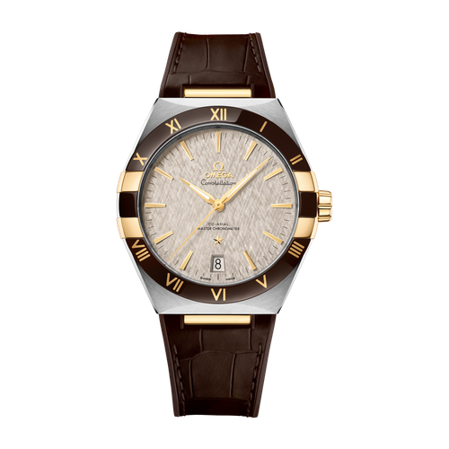 Omega Constellation Grey Two-Tone Alligator Leather 41mm