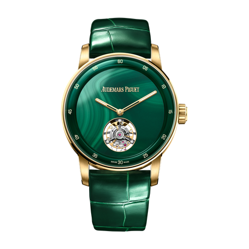 Audemars Piguet Code 11.59 Selfwinding Flying Tourbillon Green Yellow Gold Alligator Leather 38mm
