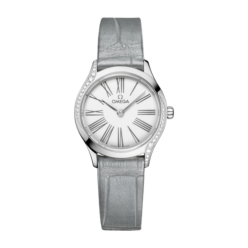 Omega De Ville Mini Trésor White Steel Alligator Leather 26mm