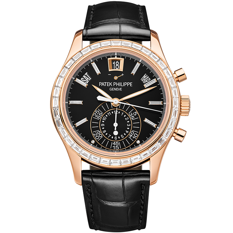 Patek Philippe Complications Black Rose Gold Leather 40mm