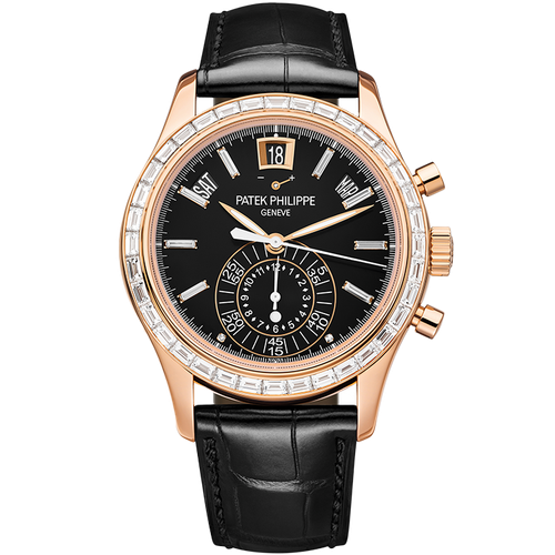Patek Philippe Complications Black Rose Gold Leather 40mm