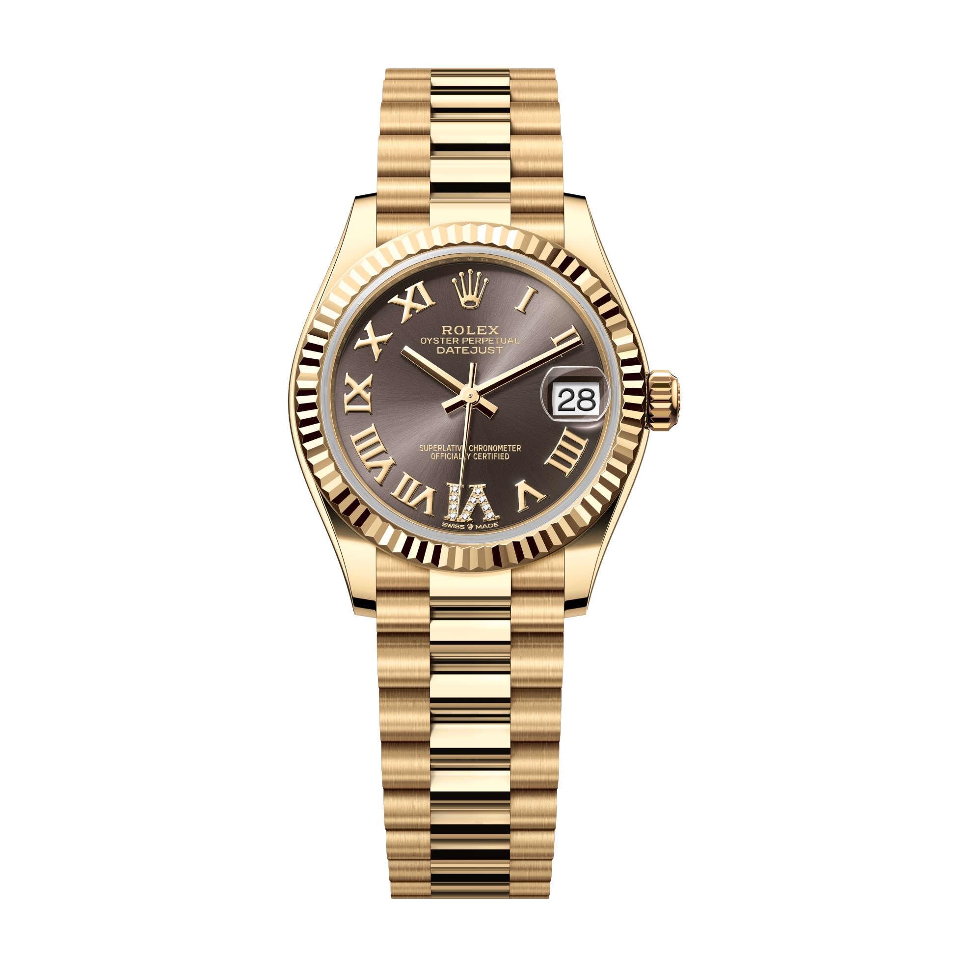 Rolex Datejust 31 Dark Grey Yellow Gold 31mm