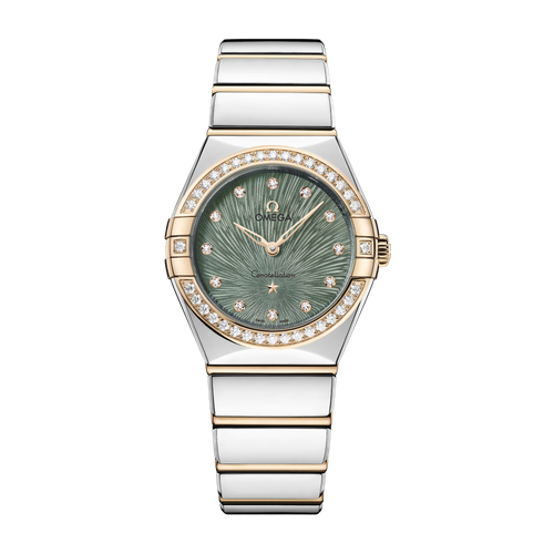 Omega Constellation Green Two-Tone 28mm