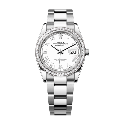Rolex Datejust 36 White Steel & White Gold 36mm