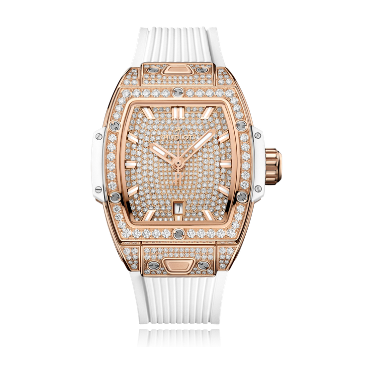 Hublot Spirit of Big Bang Diamond Pave King Gold Rubber 32mm