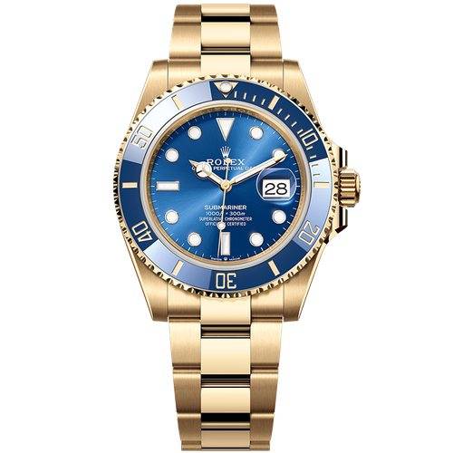 Rolex "Bluesy" Submariner Blue Yellow Gold 41mm