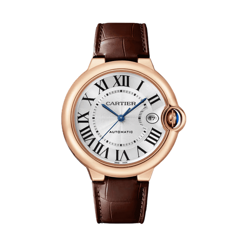 Cartier Ballon Bleu Large Silver Leather 40mm