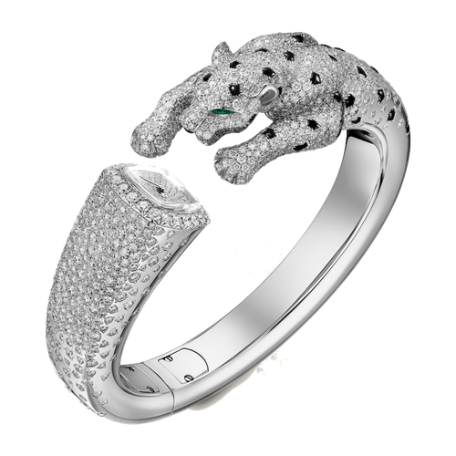 Cartier Panthère Jewelry Diamond Pave White Gold 17.6mm