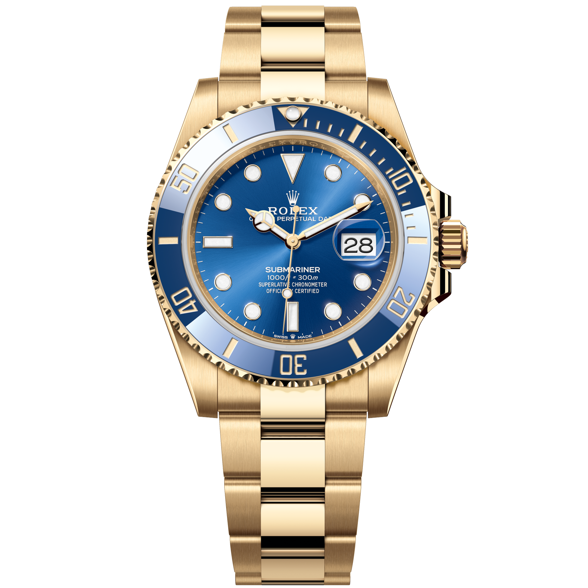 Rolex "Bluesy" Submariner Blue Yellow Gold 41mm