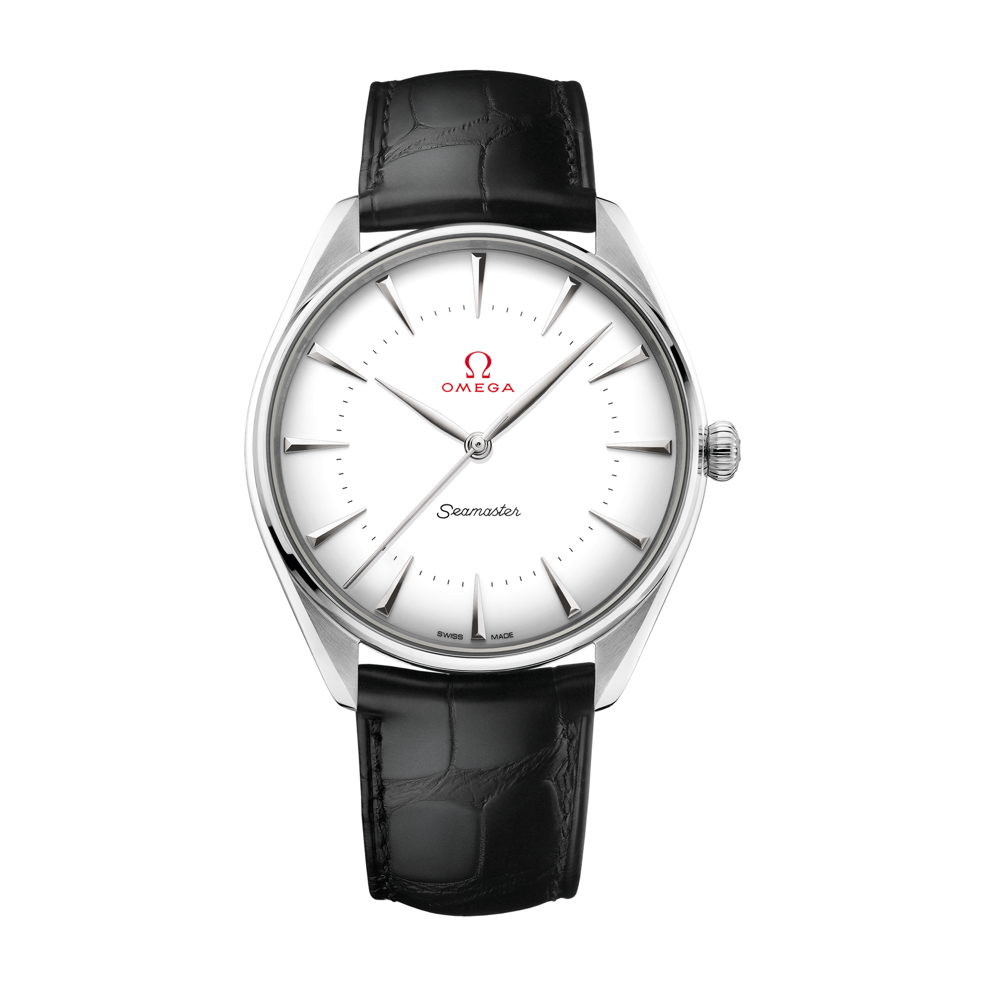 Omega Seamaster White Gold Alligator Leather 39.5mm