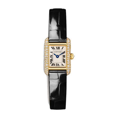 Cartier Tank Louis Cartier Silver Yellow Gold Alligator Leather 16.5mm
