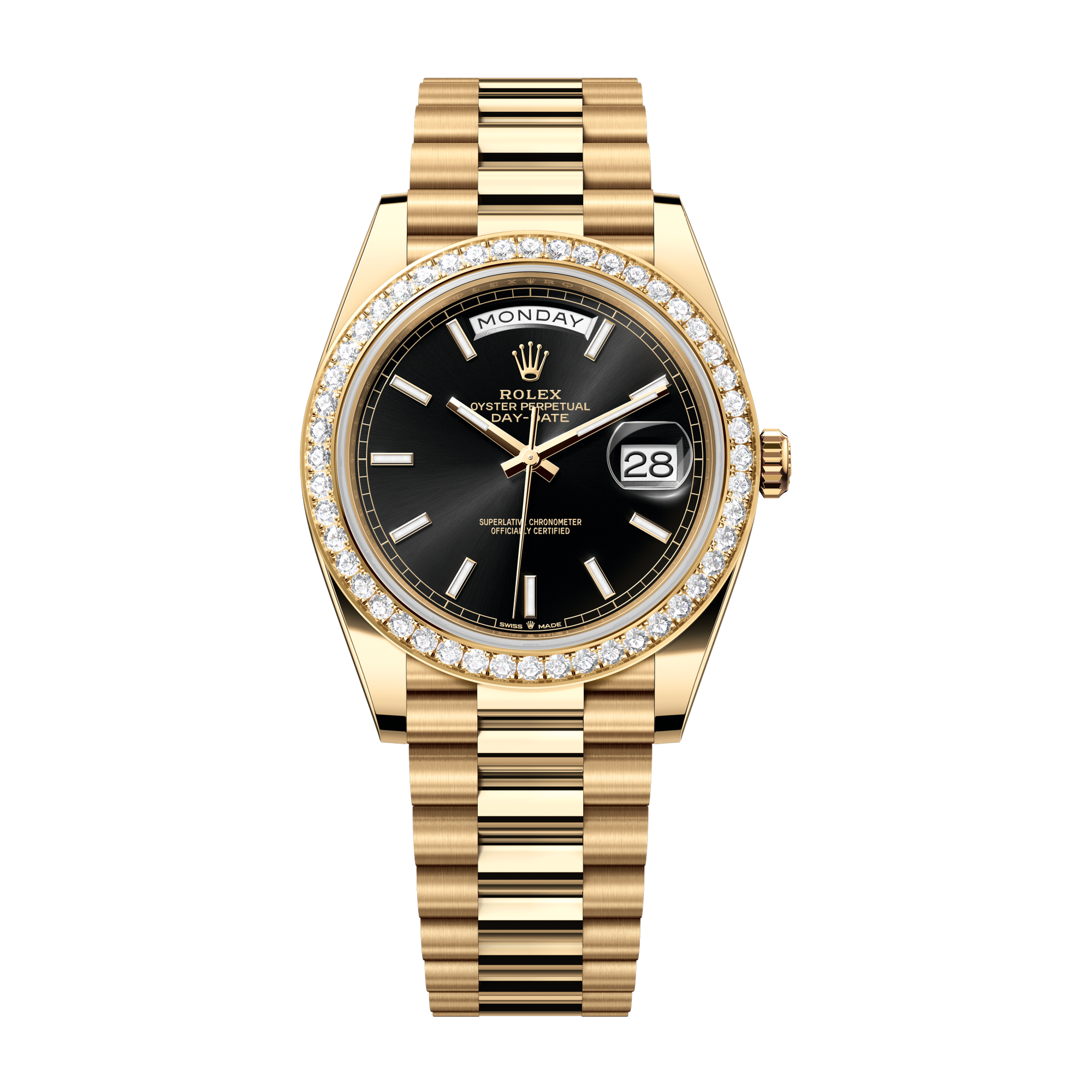 Rolex Day-Date 40 Black Yellow Gold 40mm